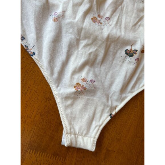 Free People Intimately Floral Puff Sleeve Bodysuit NWT Cottagecore Boho Dainty - Picture 8 of 13